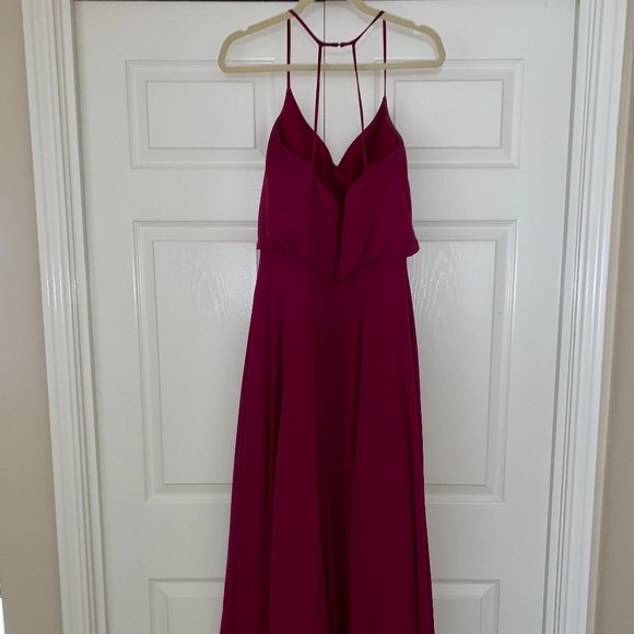 Hayley Paige Occasions bridesmaids dress - Style 5753 Burgundy - Picture 5 of 6